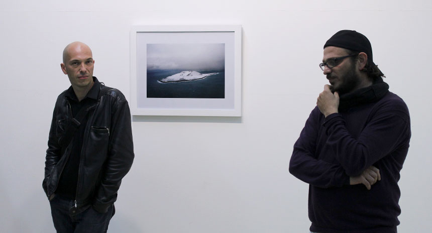 Melik Ohanian et Yann Mazéas, en charge des expositions à l’ESBAMA
